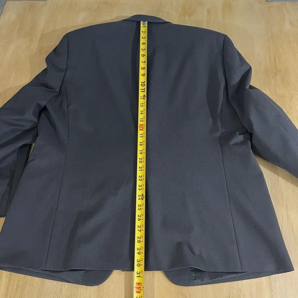 Chaps Blazer‎ Mens 46R Polyester Blend Stretch Sport Coat Suit Jacket Gray